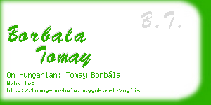 borbala tomay business card